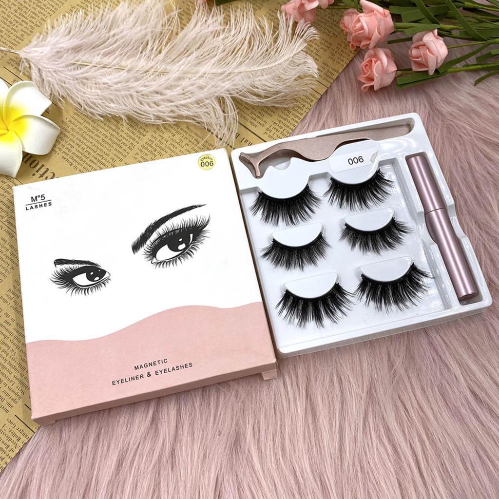 Kit de Cils magnétiques naturel Haute qualité avec Eye-liner magnétique 3D M°5