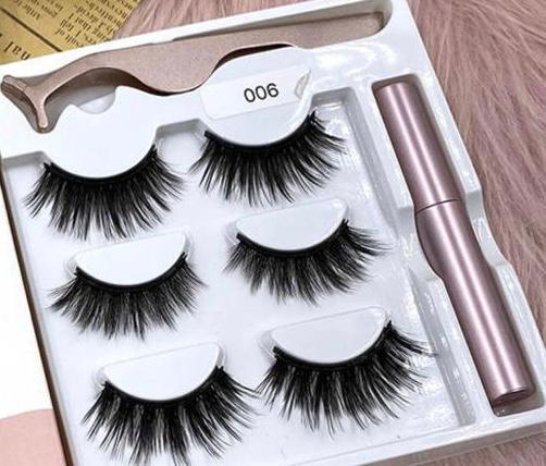 Kit de Cils magnétiques naturel Haute qualité avec Eye-liner magnétique 3D M°5