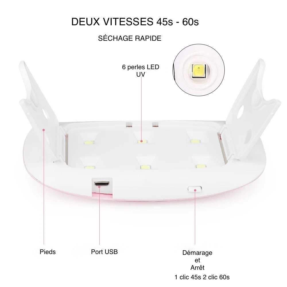 Kit extension d'ongle POLYGEL avec lampe Uv Led